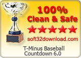 T-Minus Baseball Countdown 6.0 Clean & Safe award